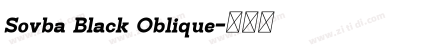 Sovba Black Oblique字体转换